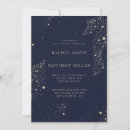 Search for a night under the stars wedding invitations Midnight blue