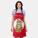 Search for christmas cat aprons Red