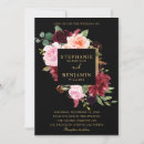 Search for burgundy black wedding invitations Rustic