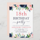 Search for blue 18th birthday invitations Flowers