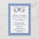 Search for blue crab invitations Gingham