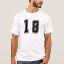 Search for number 18 tshirts Eighteen