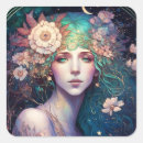 Search for moon flower stickers Fantasy