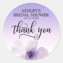 Search for lavender shower thank you stickers Flower