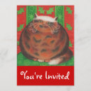 Search for funny cat christmas invitations Cartoon