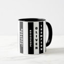 Search for black and white vertical stripes mugs Modern