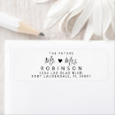 Search for black and white heart return address labels Bridal shower