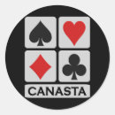 Recherche de cartes de jeu autocollants Canasta