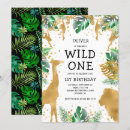 Search for jungle wild one invitations One year old