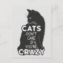 Search for funny cat sayings postcards Crazy cat lady