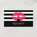 Search for black and white stripes business cards Cosmetologist