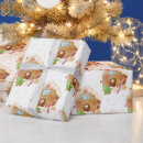 Search for gingerbread house wrapping paper Pink