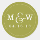 Search for charming wedding stickers Green