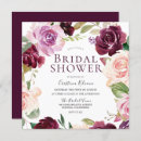 Search for maroon bridal shower invitations Floral
