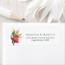Search for tropical bird return address labels Flowers