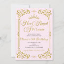 Search for her royal fiveness birthday invitations Gold