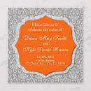 Search for orange and grey wedding invitations Party