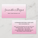 Search for light pink business cards Feminine