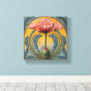 Search for pink sunset canvas prints Vintage