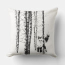 Search for black and white fox pillows Forest