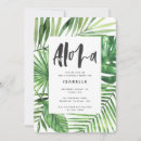 Search for palm tree leaf invitations Aloha