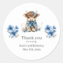 Search for farm thank you stickers Highland cow