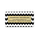 Search for modern chevron pattern return address labels Simple