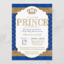 Search for royal blue gold baby shower invitations Prince