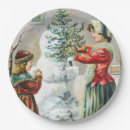 Search for vintage snowman plates Christmas tree