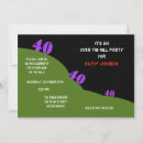 Search for over the hill 40th birthday invitations Milestone