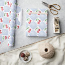 Search for cherries wrapping paper Blue