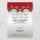 Search for red silver anniversary invitations 25th