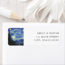 Search for van gogh return address labels Starry night