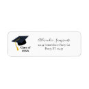 Search for graduation gold return address labels White