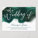 Search for gold script wedding invitations Emerald green