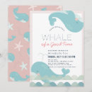 Search for whale baby girl shower invitations Nautical