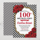 Search for red 90th birthday invitations Rose