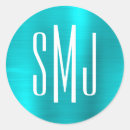 Search for faux metal stickers Monogrammed