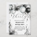 Search for black and white 30th birthday invitations Floral