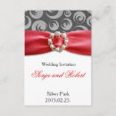 Search for red and grey wedding invitations Silver
