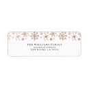 Search for winter rose return address labels Gold