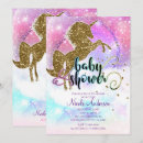 Search for magical unicorn baby shower invitations Enchanted