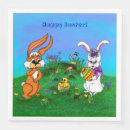 Search for happy easter napkins Rabbit