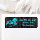 Search for horse silhouette return address labels Western