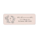 Search for rustic wreath return address labels Mail