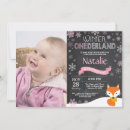 Search for fox 1st birthday invitations Winter onederland
