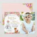 Search for tribal birthday invitations Watercolor floral