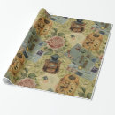 Search for vintage clock wrapping paper Floral