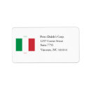 Search for italy flag return address labels Red