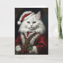 Search for victorian cat christmas cards Santa